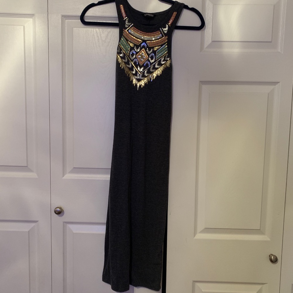 Charcoal midi dress